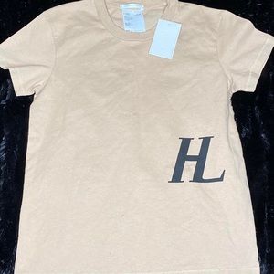 Helmut Lang Tan Logo Tee